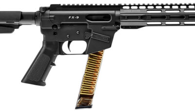FREEDOM ORDNANCE FX9P10S FX-9  9mm Luger 31+1 10" Black Nitride Steel Barrel, M-LOK Handguards, Black Anodized Aluminum Picatinny Rail Receiver, Black SBA3 Brace, AR15 Grips, Right Hand