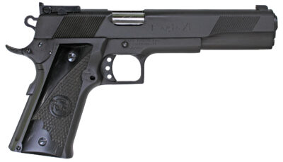 Iver Johnson Arms EAGLEXLDS Eagle XL 45 ACP 14+1 6" Stainless Steel Barrel, Matte Black Steel Serrated Slide, Matte Black Steel Frame w/Beavertail, Black G10 Grip