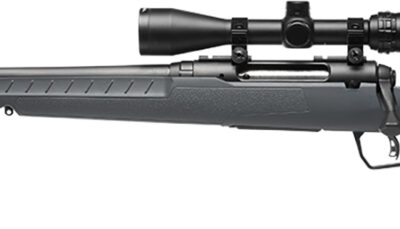 Savage Arms 32208 Axis 2 XP Combo Full Size 7mm-08 Rem 4+1 22" Black Sporter Barrel, Black Carbon Steel Receiver Drilled & Tapped, Gray Fixed Synthetic Stock, Weaver 3-9x40mm Scope, Left Hand