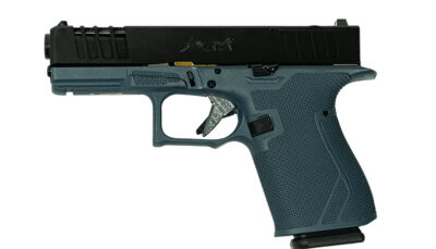 Great Lakes Firearms GL19BLU Striker  9mm 15+1 4" Front/Rear Serrations Cerakote Blue Titanium