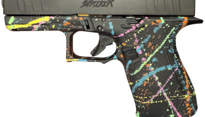Great Lakes Firearms GL19SBLK Striker  9mm 15+1 4" Front/Rear Serrations Cerakote Splatter Black