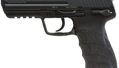 HK 81001113 HK45 V1 45 ACP 10+1 4.46" Black Polygonal Rifled Barrel, Black Cerakote Serrated Steel Slide, Black Polymer Frame w/Picatinny Rail, Ambidextrous