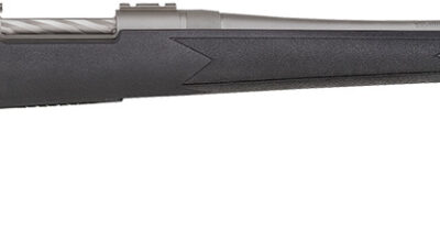 Mossberg 28261 Patriot  Full Size 7mm PRC 3+1 24" Stainless Cerakote Fluted Threaded Barrel, Drilled & Tapped Stainless Cerakote Receiver, Black Fixed Synthetic Stock