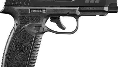FN 66101759Micro-Compact Frame 9mm Luger 18+1 3.80" Black Target Crown Steel Barrel, Black PVD Optic Cut/Serrated Stainless Steel Slide & Polymer Frame w/Picatinny Rail, Interchangeable Backstrap Grip