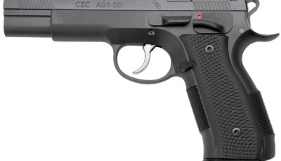 Cz Custom Shop 96333 A01-SD  9mm Luger 19+1 5" Match Grade Bull Barrel, Black Optic Cut/Serrated Steel Slide, Black Polycoat Steel Frame w/Beavertail, Black G10 Grip, Short Dustcover