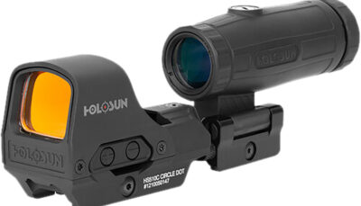 Holosun HE510C-GR/HM3X Black 1x/3x 0.91x1.26" 2 MOA/65 MOA 2 MOA Green Dot/65 MOA Green Circle Reticle