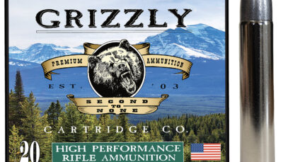 Grizzly Ammo GC45/70+P4   45-70Gov+P 405gr Bonded Flat Point 20 Per Box/10 Case