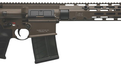 HK 81001206 MR762 A4 7.62x51mm 10+1 16.50" Black Threaded Barrel, Patriot Brown Picatinny Rail Receiver, M-LOK Handguard, 6 Position Black Synthetic Stock, Black Finger Grooved Grip, Ambidextrous