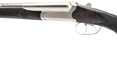 Heritage Mfg BL1218NI Badlander 12 Gauge Break Open 2rd 18.50" Nickel Side By Side Barrel & Receiver, Fixed Turkish Walnut Wood Stock