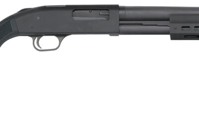 Mossberg 50799 590A1 12 Gauge Pump 3" 6+1 18.50" Black Parkerized Heavy Walled Barrel, M-LOK Forend, Black Parkerized Steel Drilled & Tapped Receiver, Fixed Black Synthetic Stock, Cylinder Bore Choke