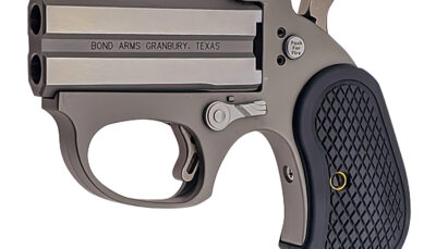 Bond Arms BAHB Honey B  22 Mag 2 3" Rough Matte Stainless Steel Barrel & Frame, Black Extended B6 Resin Grip
