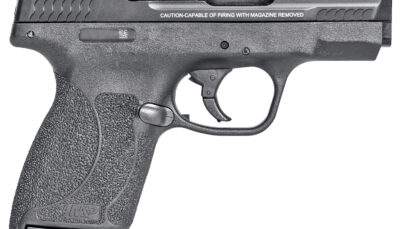 Smith & Wesson 14658 M&P M2.0  Shield Compact Slim Frame .45 ACP 7+1 3.30" Black Armornite Barrel, Black Armornite Stainless Steel Serrated Slide, Black Polymer Frame & Textured Grip, Manual Safety