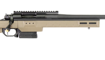Larue Tactical LTKRGSIETE65CM23FDE 6.5 Creedmoor 23" Threaded Barrel, Picatinny Rail Receiver, Larue KRG Bravo Gray Polymer Chassis