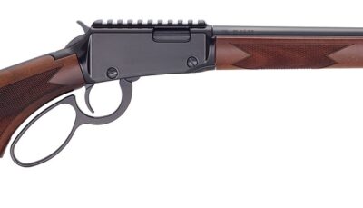 Henry H001PGHR22 Sporter Carbine 22 S/L/LR 13/14/18+1 16.50" Blued Threaded Barrel, Black Aluminum Receiver w/Picatinny Rail, American Walnut Fixed w/Pistol Grip Stock