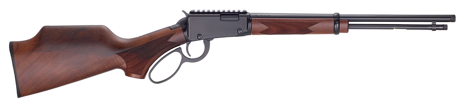 Henry H001PGHR22M Sporter Carbine 22 WMR 10+1 16.50" Blued Threaded Barrel, Black Aluminum Receiver w/Picatinny Rail, American Walnut Fixed w/Pistol Grip Stock