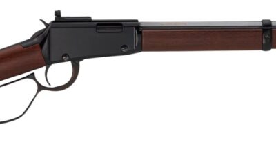 Henry H001TR22 Frontier Carbine 22 S/L/LR 13/14/18+1 16.50" Blued Octagon Barrel, Black Aluminum Receiver, American Walnut Straight Grip Stock