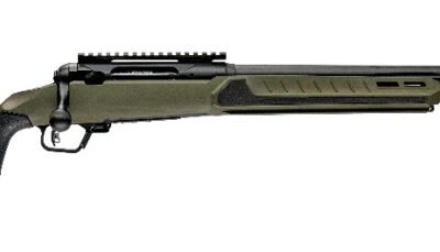 Savage Arms 32640 110 Core Predator Full Size 300 AAC Blackout 10+1 16.50" Medium Heavy Fluted Barrel, Arca Rail Forend, Hunter Green AccuStock w/AccuFit V2 Synthetic Stock, Left Hand