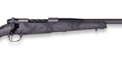 Weatherby MGT01N7MMBR2B Mark V Backcountry Guide TI 7mm BC 3+1 22" Graphite Black Cerakote Fluted Threaded Carbon Barrel, Titanium Drilled & Tapped Receiver, Exposed Carbon w/Carbide Black Accents Fix