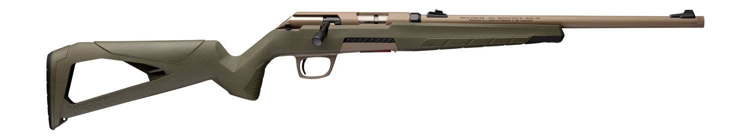 Winchester Repeating Arms 525240102 Xpert 22 LR 10+1 16.50" Flat Dark Earth Cerakote Threaded Barrel, Flat Dark Earth Cerakote Steel Drilled & Tapped Receiver, OD Green Thumbhole Polymer Stock