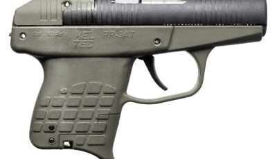 Kel-Tec PR3ATGRN10 PR-3AT Compact Frame 380 ACP 10+1 2.85" Black Rotating Barrel Shroud, Green Polymer Frame