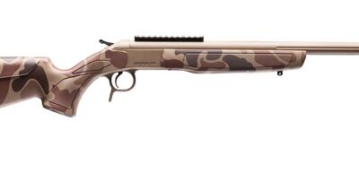 CVA CR4443D Cascade Takedown 450 Bushmaster 1rd 20" Flat Dark Earth Cerakote Stainless Steel Threaded Barrel & Receiver w/Picatinny Rail, Duck Camo Synthetic Stock