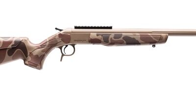 CVA CR4446D Cascade Takedown 300 Blackout 1rd 20" Flat Dark Earth Cerakote Stainless Steel Threaded Barrel & Receiver w/Picatinny Rail, Duck Camo Synthetic Stock