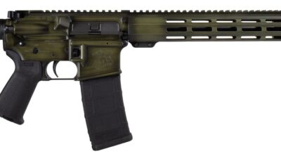 Shark Coast Tactical 300-044-1000-14 Distressed 5.56 NATO 30+1 16" Black Melonite Threaded Barrel, Green Distressed Cerakote Aluminum Receiver w/Picatinny Rail, M-LOK Handguard, Magpul MOE SL Black Po