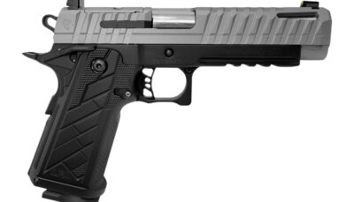 Live Free Armory HG8641-N Apollo 11 V2 Full Size Frame 9mm Luger 18+1 4.90" Stainless Barrel, Gray Cerakote Steel Optic Cut/Serrated Slide, Black Cerakote Steel Frame w/Beavertail & Picatinny Rail, Bl