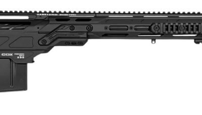 Cadex Inc CDX33LITE33827BR30I2D3 CDX-33 Lite 338 Lapua Mag 5+1 27" Black DLC Fluted Threaded Barrel, Black Cerakote Receiver w/Picatinny Rail, M-LOK Handguard, Adjustable Folding Black Buttstock, Blac