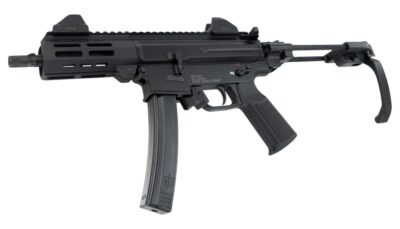 MAC 12755002 IX  9mm Luger 6.50" Black Anodized Threaded Barrel & Receiver w/Picatinny Rail, M-LOK Handguard, Black Polymer Tailhook Retractable Brace