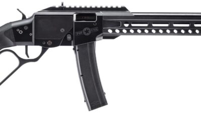 Patriot Ordnance Factory 02543 Tombstone  9mm Luger 20+1 16.50" Black Fluted Threaded Barrel, Black Aluminum Receiver w/Picatinny Rail, M-LOK Handguard, Magpul SGA Black Synthetic Stock