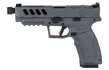 Tisas Arms 15000209 PX-9 Night Stalker 9mm Luger 20+1 5.10" Black Threaded Barrel, Gray Cerakote Carbon Steel Lightening Cut/Optic Cut/Serrated Slide, Gray Cerakote Polymer Frame w/Picatinny Rail, Rub