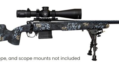 Horizon Firearms HRF-VNP-300P-24R-P Vandal Prime 300 PRC 24" Black Chrome Spiral Fluted Threaded Barrel, Black Chrome Steel Receiver w/Picatinny Rail, Arca Rail Forend, Textured Iota EKO Carbon Fiber