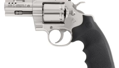 Colt Mfg GRIZZLYSP3RTS Grizzly  357 Mag 6 Shot 3" Stainless Ported Vent Rib Barrel, Stainless Unfluted Cylinder, Stainless Stainless Steel Frame, Black Hogue Overmolded Grip, Exposed Hammer