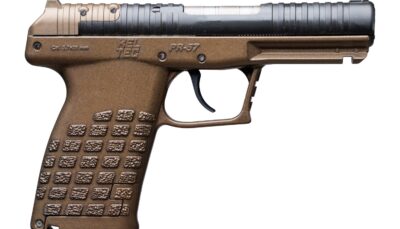 Kel-Tec PR57BBRZ PR-5.7  Compact Frame 5.7x28mm 20+1 4" Stainless Steel Rotary Barrel, Black Optic Ready/Serrated Slide, Burnt Bronze Frame & Textured Grip