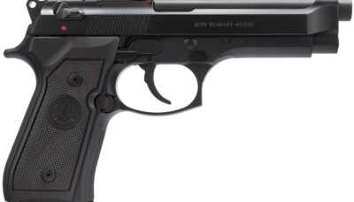 Beretta USA J92M9A0M M9  Full Size Frame 9mm Luger 15+1, 4.90" Steel Barrel, Black Bruniton Serrated Steel Slide & Aluminum Frame w/Beavertail, Ambidextrous