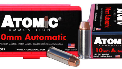 Atomic Ammunition 00432 Pistol Precision Craft 10mmAuto 180gr Bonded Match Hollow Point 50 Per Box/10 Case