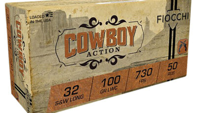 Fiocchi 32LA Cowboy Action 32S&WLong 100gr Lead Wadcutter 50 Per Box/20 Case