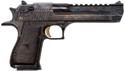 Magnum Research DE44CH Desert Eagle Mark XIX 44 Rem Mag 6" 8+1 Color Case Hardened Carbon Steel with Clear Cerakote Frame & Slide Walnut with Engraved Desert Eagle Logo Grip
