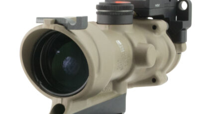 Trijicon 100555 ACOG ECOS Combo Flat Dark Earth 4x32mm Illuminated Amber Crosshair .223 BDC Reticle