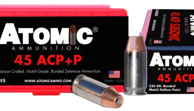 Atomic Ammunition 00433 Pistol Precision Craft 45ACP +P 230gr Bonded Match Hollow Point 50 Per Box/10 Case