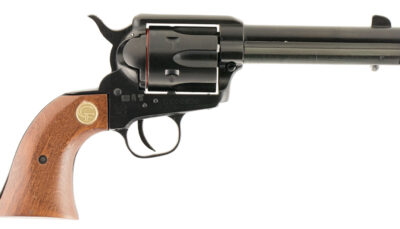 Chiappa Firearms 340053 SAA 1873  Medium Frame 22 LR 6 Shot, 4.75" Blued Steel Barrel, Blued Steel Frame, Blued Cylinder, Wood Grip, Exposed Hammer