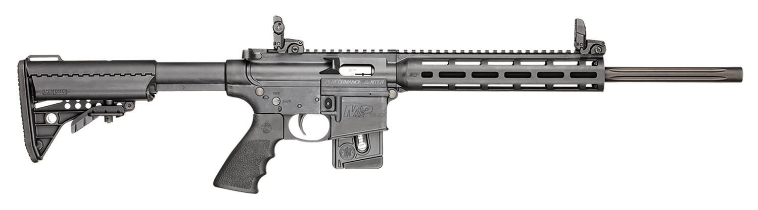 Smith & Wesson 11507 M&P15 PC Sport *State Compliant 22 LR 10+1 18" Matte Black Carbon Steel Barrel, Matte Black Picatinny Rail Polymer Receiver, M-LOK Handguards, Black Vltor Fixed Polymer Stock, Bla
