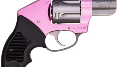 Charter Arms 53851 Undercover Lite Chic Lady Small 38 Special 5 Shot 2" High Polished Stainless Steel Barrel & Cylinder, Pink Aluminum Frame w/Black Finger Grooved Rubber Grip, Concealed Hammer