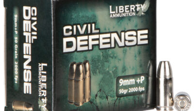 Liberty Ammunition LACD9014 Civil Defense  9mmLuger+P 50gr Lead Free Fragmenting Hollow Point 20 Per Box/50 Case
