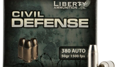 Liberty Ammunition LACD380023 Civil Defense  380ACP 50gr Lead Free Fragmenting Hollow Point 20 Per Box/50 Case