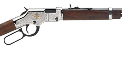 Henry H004AB Golden Boy American Beauty 22 Short, 22 Long or 22 LR Caliber with 16 LR/21 Short Capacity, 20" Blued Barrel, Nickel-Plated Metal Finish & American Walnut Stock Right Hand (Full Size)