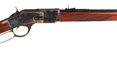 Taylors & Company 550220COM 1873 Comanchero Uberti Full Size 38 Special/357 Mag 10+1 20" Blued Octagon Barrel, Color Case Hardened Steel Receiver, Checkered Walnut Fixed Stock, Right Hand