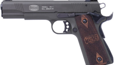 BLG MAUSER 1911 22LR 5 ODG WALNUT LOGO GRIP