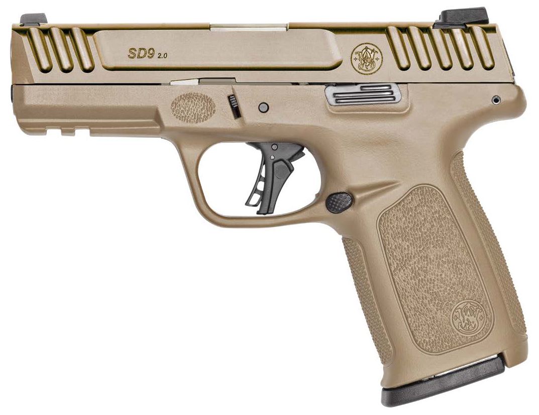 SW SD9 2.0 9MM 4 FDE W/EP3 PLUGS 16RD